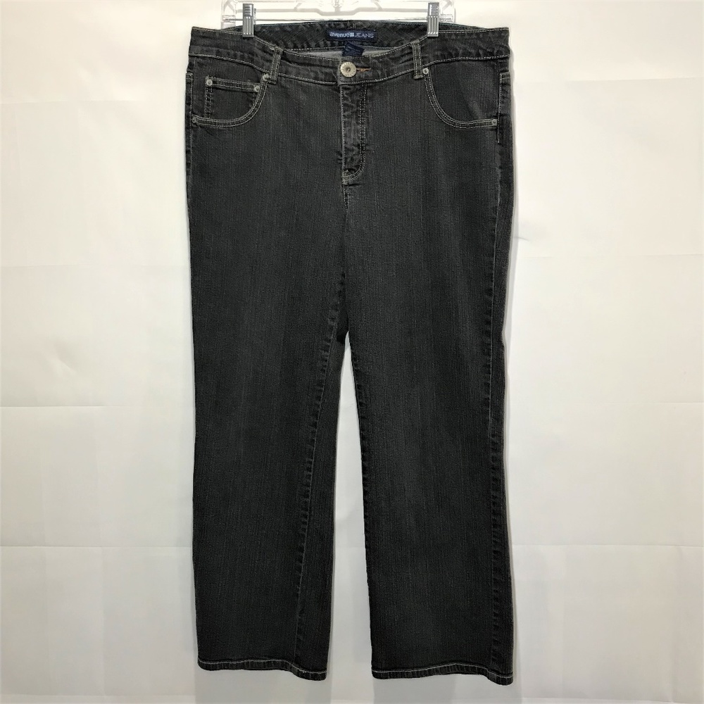 Avenue Jeans Plus Size 18 Average High Rise Stretch 5 Pockets Straight Wide Leg